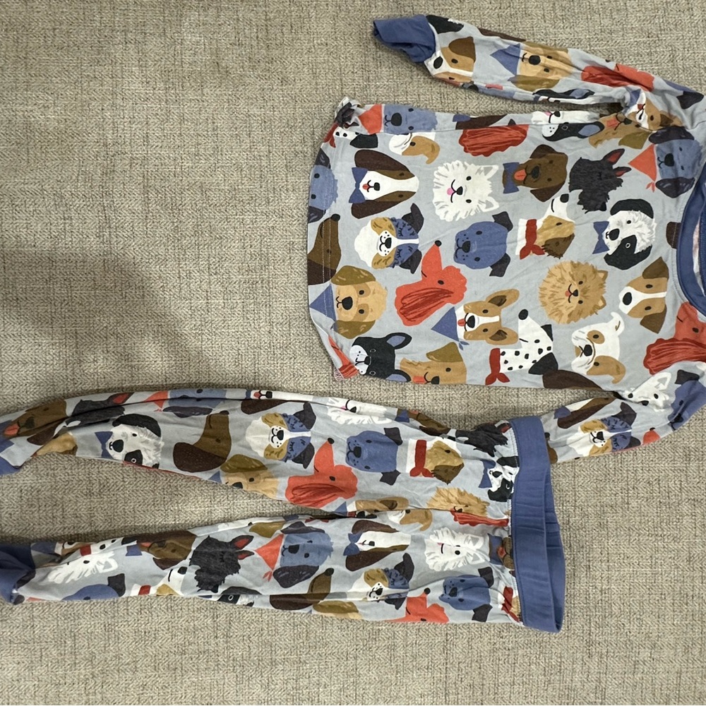 Little sleepies Dog Print Pajama Set- 12-18 months great condition